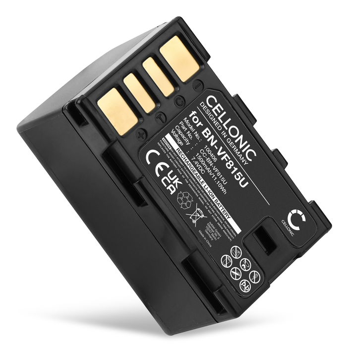 Battery for JVC PX100 HM200 MG330 HM100 D728 D750 HD200 BNVF808 BNVF823 1500mAh from CELLONIC