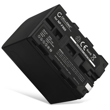 Akku kameraan Sony Z Cam E2 PD150 PD170 FDR-AX1 DCR VX2100 GV-D200 HDR-FX7e FX1 FX1000 NP-F970 NP-F950 - NP-F970 -F960 NP-F550 -F570 -F750 -F770 -F330 (6600mAh, 7.4V) tuotemerkiltä CELLONIC