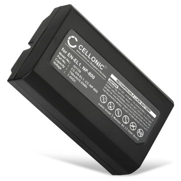 Akku kameraan Nikon 5000, 5700, 4500, 4300, 5400, 8700, 995, 775, EN-EL1, Minolta DiMAGE A200 - EN-EL1,NP-800 (750mAh, 7.4V) tuotemerkiltä CELLONIC