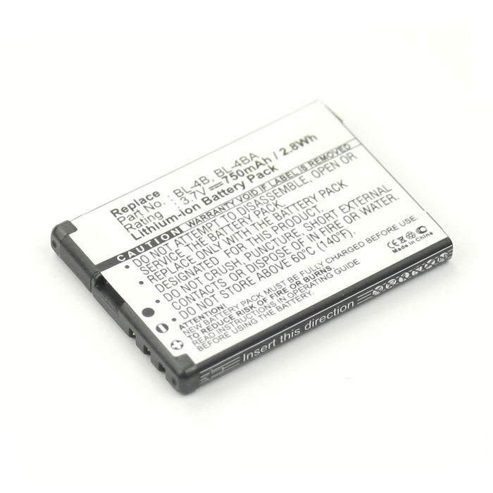 Nokia 2760 akku tuotemerkiltä subtel. 750mAh puhelimen vaihtoakku
