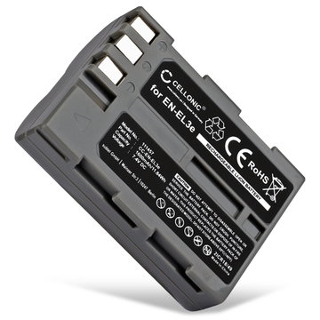 Akku kameraan Nikon D700 D90 D50 D70 D70s D80 D100 D200 D300 D300S EN-EL3e - EN-EL3e (1600mAh, 7.4V) tuotemerkiltä CELLONIC