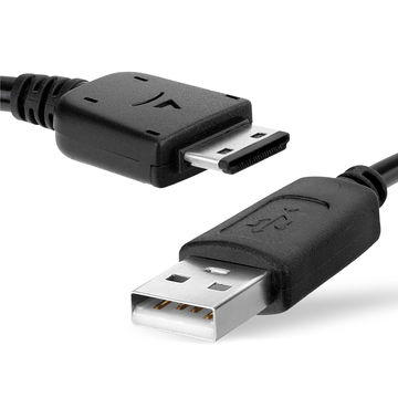 USB-johto kännykkään Samsung GT-S5230, GT-B2100, GT-E1200, GT-E1190, GT-E1150, SGH-F480 - 18 Pin Connector, , 1m latausjohto. Musta PVC datakaapeli