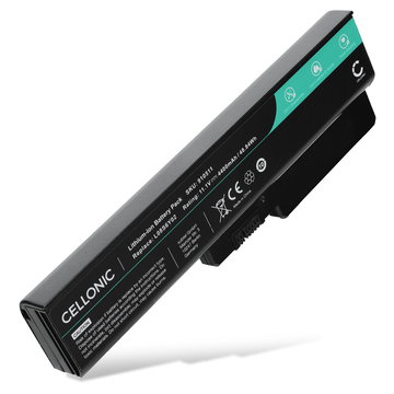 Akku tietokoneeseen Lenovo G550, N500, B550, G550, G555, V450, G530, V460, G450,IdeaPad Z360, Y430, 42T4585, L08S6Y02 - 11.1V 4400mAh tuotemerkiltä subtel