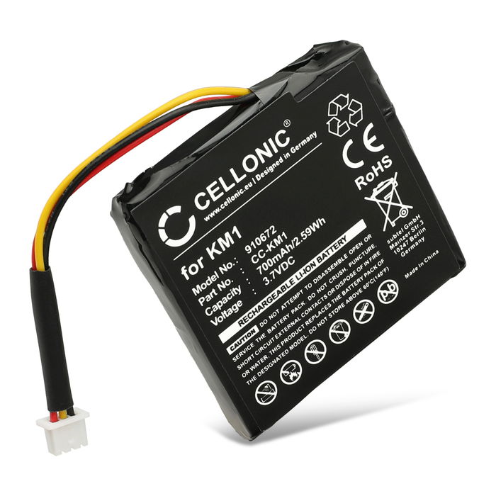 Akku navigaattoriin TomTom Via 120 Via LIVE 120 Via 125 Via 130 - 700mAh, 3.6V - 3.7V, 6027A0117401, KM1, XLHS416 XLHS416*08338 vaihtoakku GPS-laitteeseen