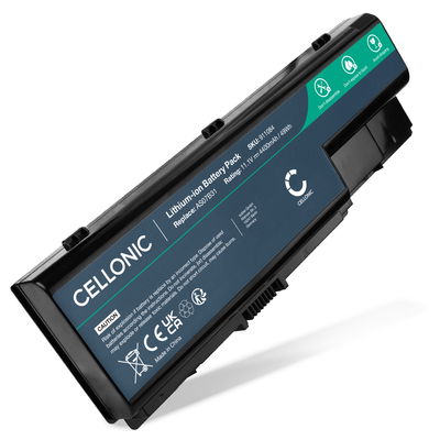 Akku tietokoneeseen Acer Aspire 8930G, 8920G, 8920, 7738G, 5920, Packard Bell EasyNote LJ65, LJ75, LJ71, eMachines E520, eMachines E510, Acer AS07B31 - 11.1V 4400mAh tuotemerkiltä CELLONIC