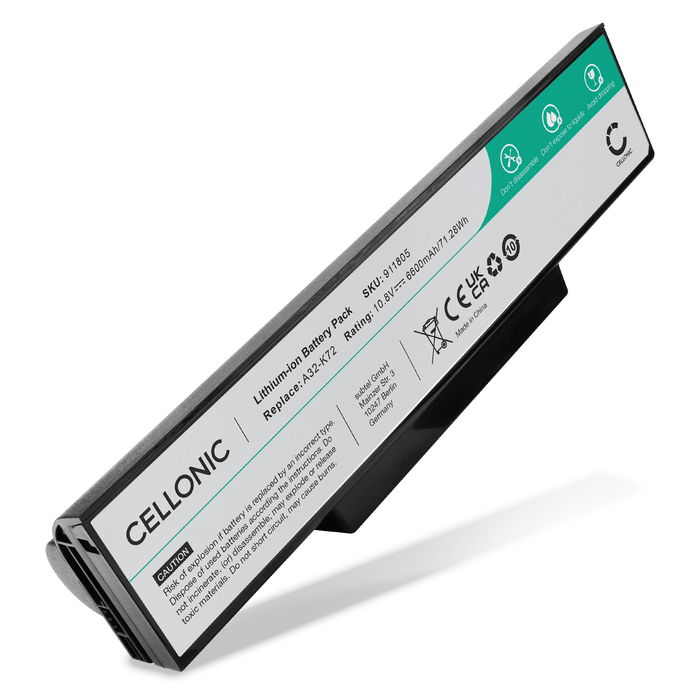 ASUS N73SV akku, 6600mAh vaihtoakku tuotemerkiltä subtel