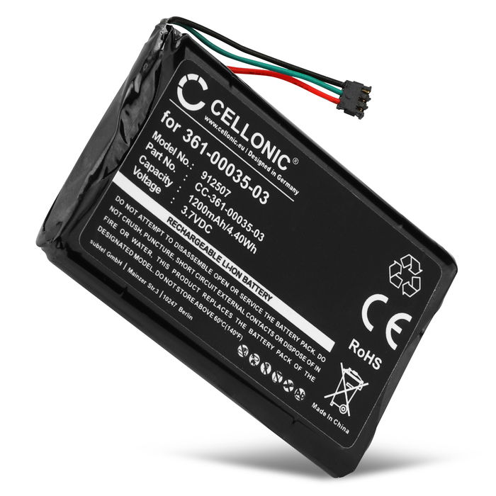 Garmin nüvi 2545LMT vaihtoakku tuotemerkiltä CELLONIC. 1200mAh navigaattorin akku