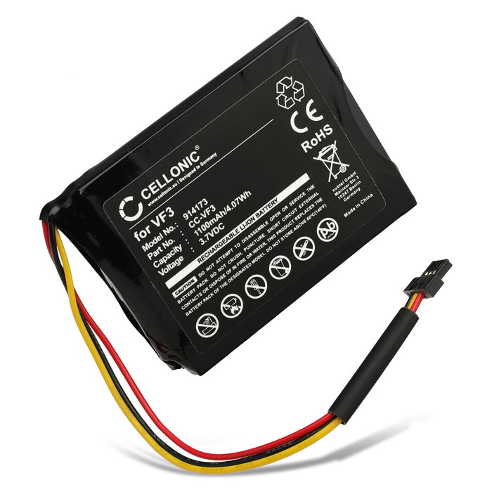 Akku navigaattoriin TomTom Quanta, GO XL 330, GO XL 310, VF3F, FM68360420759, VF3 - 1100mAh tuotemerkiltä subtel