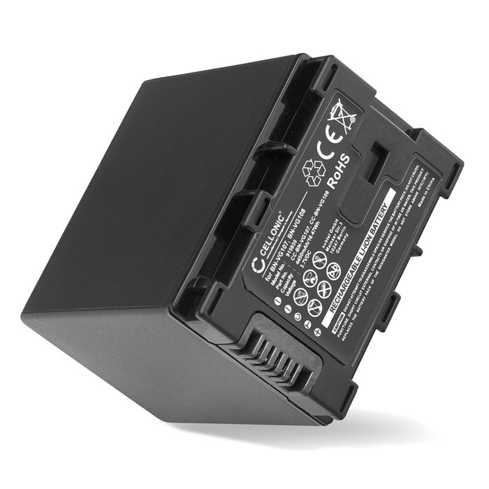 Akku kameraan JVC GZ-HM650 GZ-MG750 GZ-E15 GZ-EX315 EX215 GZ-HM550 HM30 HM310 HM330 GZ-HD620 - BN-VG107 VG108 VG114 VG121 (4450mAh, 3.7V) tuotemerkiltä CELLONIC