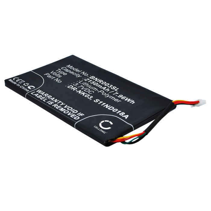 DR-NK03,MLP305787,S11ND018A Battery for Barnes & Noble BNRV300, BNTV350 Tablet Battery Replacement - 2150mAh
