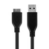 musta PVC (1A), 1m | Micro USB 3.0