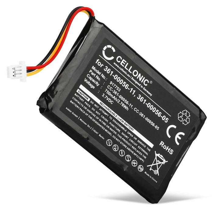 Garmin Nüvi 42 vaihtoakku tuotemerkiltä CELLONIC. 750mAh navigaattorin akku