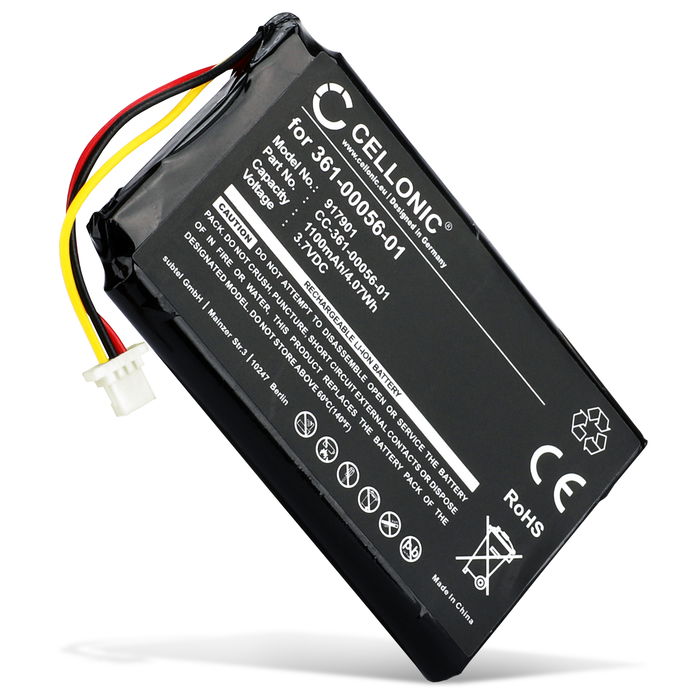 Akku navigaattoriin Garmin Nüvi 42, Nüvi 53, Nüvi 65, Nüvi 2689, Nüvi 2699, Nüvi 2799 / 010-01211-01 - 1100mAh, 3.6V - 3.7V, 361-00056-01 vaihtoakku GPS-laitteeseen