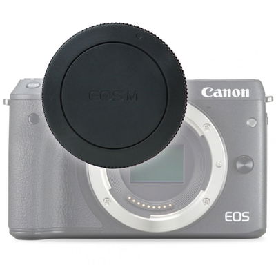 Kameran suojus Canon EF-M Mount (EOS M, EOS M3, EOS M5, EOS M6, EOS M10 - RF-4) kameraan - Musta kameran runkotulppa, Muovi, bajonetti EOS EF-M Mount