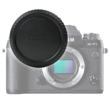 Kameran suojus Fuji X-A1 X-A2 X-E1 X-E2 X-E2S X-M1 X-Pro1 X-Pro2 X-T1 X-T10 X-T2 X-T20 (BCP-001) kameraan - Musta kameran runkotulppa, Muovi, bajonetti Fuji X Mount