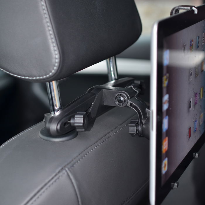 subtel Car Tablet Holder for Back Seat Head Rest Universal Compatible for Kindle Fire MediaPad Galaxy Tab iPad Headrest Mount 7"-11" Bracket for Kids, Films, Gaming - Black