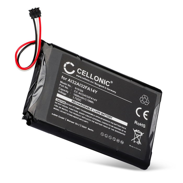 Garmin Nüvi 2589 LMT vaihtoakku tuotemerkiltä CELLONIC. 1000mAh navigaattorin akku