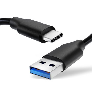 USB-johto kännykkään LG G5, G6, G7, G7 ThinQ, G8 ThinQ, G8S ThinQ, K30, K41s, K42, K51s, K52, K61s, V20, V30, V40 ThinQ - USB C Type C, 3A, 1,0m latausjohto. Musta PVC datakaapeli