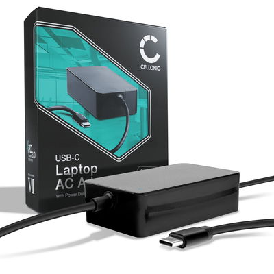 Laturi tietokoneeseen USB C Notebooks Acer, HP, Apple, Asus, Dell, Lenovo - 65W, USB PD Power Delivery: 5V-20V, CC-PD65 tarvikelaturi, 2.9m virtajohto, laturi