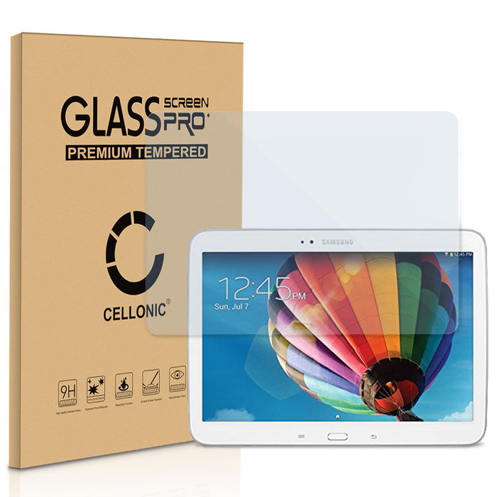 CELLONIC Screen Protector for Samsung Galaxy Tab 3 10.1 (GT-P5200 / GT-P5210 / GT-P5220) Tablet Screen Cover Film - 2.5D 0.33mm Full Glue 9H Tempered Glass Display Screen Guard Crystal Clear