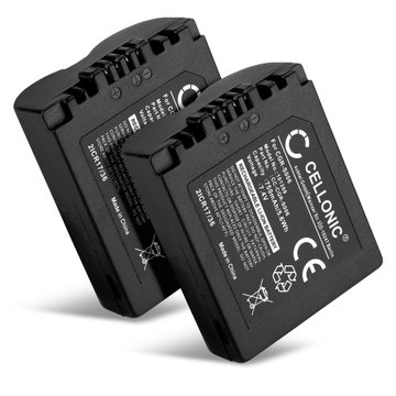 2x Akku kameraan Panasonic DMC-FZ18, DMC-FZ28, DMC-FZ30, DMC-FZ38, DMC-FZ50, CGR-S006 - CGA-S006, DMW-BMA7 (750mAh, 7.4V) tuotemerkiltä CELLONIC