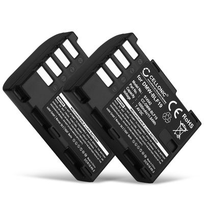 2x Akku kameraan Panasonic Lumix DC-GH5, Lumix DMC-GH4, Lumix DMC-GH3, Lumix DMC-GH4R, DMW-BLF19 - DMW-BLF19 DMW-BLF19E DMW-BLF19PP (1600mAh, 7.4V) tuotemerkiltä CELLONIC