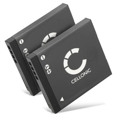 2x Akku kameraan Panasonic Lumix S5 S1 FT30 SZ1 S2 FS16 FS35 SZ7 TS20 FS40 SZ5 DMWBCK7 - DMW-BCK7 NCA-YN101H (700mAh, 3.6V) tuotemerkiltä CELLONIC