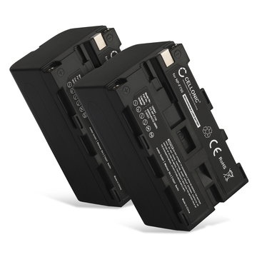 2x Akku kameraan Sony HXR-MC2500 HXR-NX100 NX5 Z Cam E2 HDR-FX1 FX7 FX1000 NEX-FS700R HVR-Z1 - NP-F750 NP-F570 NP-F960 NP-F970 NP-F330 (4400mAh, 7.4V) tuotemerkiltä CELLONIC