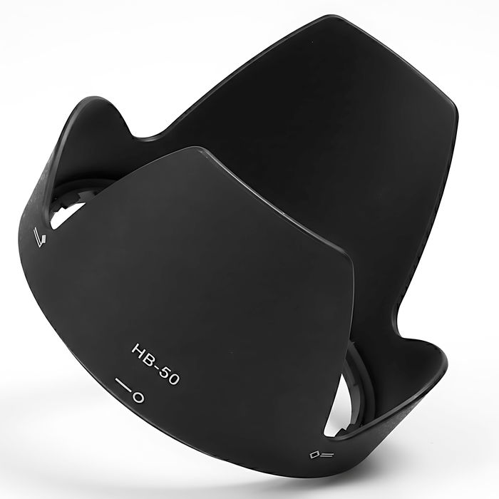 Vastavalosuoja HB-50 kameraan Nikon AF-S NIKKOR 28-300 mm 1:3,5-5,6G ED VR - bajonetti kukkamalli / tulppaani / terälehti vastavalosuoja tuotemerkiltä CELLONIC