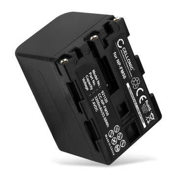 Akku kameraan Sony HVR-A1 HDR-SR1 HDR-HC1 GV-D1000 DCR-TRV38 TRV20 TRV330 TRV285 NPFM30 NPQM71D NPQM91 - NP-FM50 NP-FM30 NP-QM91 NP-QM71 (3200mAh, 7.4V) tuotemerkiltä CELLONIC