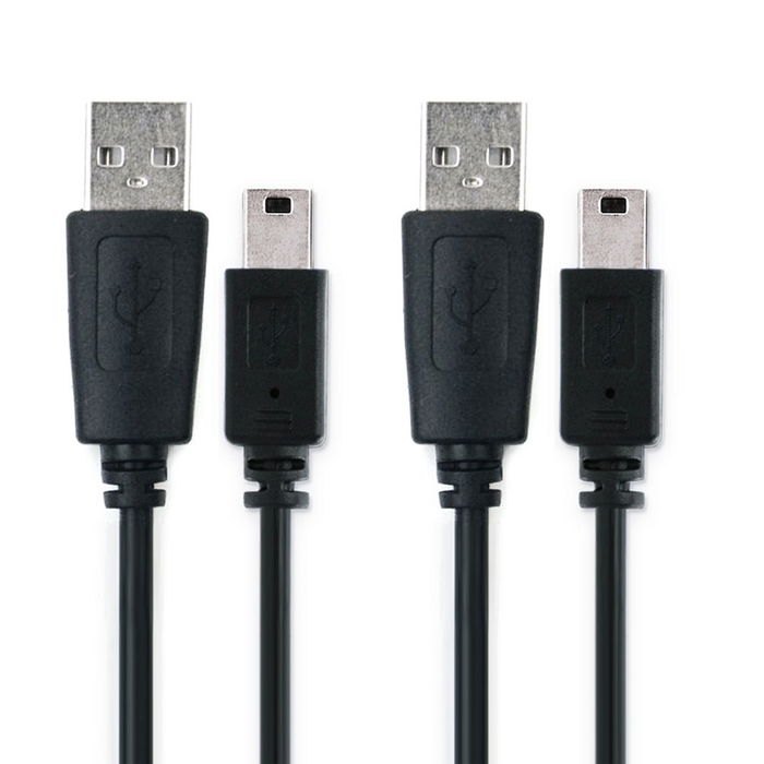 2x USB-johto kameraan Canon EOS 600D. Mini USB latausjohto 1m. USB-kaapeli valmistajalta CELLONIC