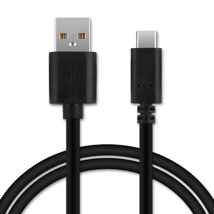 2x USB C Type C - USB A -johto kameraan GoPro Hero 11, Hero 9, Hero 10, Fusion, GoPro Hero 5, Hero 7 Black, GoPro MAX - Musta 1,0m, nopea 3A, PVC-kamerajohto tuotemerkiltä CELLONIC