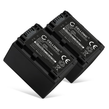 2x Akku kameraan Sony FDR-AX33, CX625, CX250, HDR-PJ620, FDR-AX100, CX270, CX260, FDR-AXP33 - NP-FV70 NP-FV100 (1500mAh, 7.4V) tuotemerkiltä CELLONIC