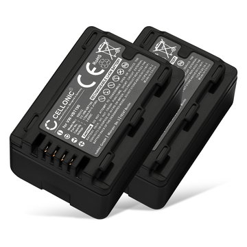 2x Akku kameraan Panasonic HC-V180 V10 V100 V160 V270 V380 V500 V777 V800 HC-VXF990 HC-VX980 - VW-VBT190 (1780mAh, 3.6V) tuotemerkiltä CELLONIC