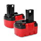 2x Akku 2607335711, BAT140, 2607335685, 2607335686, 2607335432 (3000 mAh, 14,4 V)