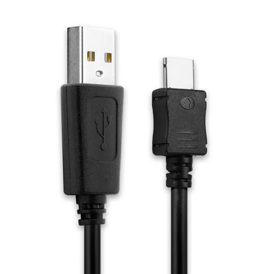 USB-johto kännykkään Samsung SGH-E250, SGH-P300, SGH-U700, SGH-X830, SGH-E900 - Connector, 0.5A, 1m latausjohto. Musta PVC datakaapeli 