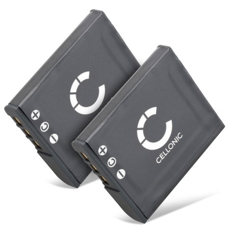 2x Akku kameraan Sony Cyber-shot DSC-H10, DSC-H20, DSC-H3, DSC-H50, DSC-H55 - (900 mAh, 3,7 V) tuotemerkiltä CELLONIC