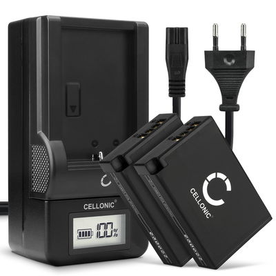 2x Akku + Laturi kameraan Canon 750D EOS 760D M5 M3 M6 EOS 770D 800D Kiss X8i Rebel T6i Canon 200D - LP-E17 (950mAh, 7.4V) tuotemerkiltä CELLONIC