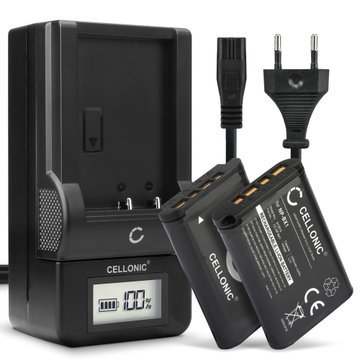2x Akku + Laturi kameraan Sony RX100 III IV V CX405 FDR X3000 DSC HX60 HX400V HX90V HX80 H400 DSC-WX50 NP-BX1 - ACC-TRBX (1090mAh, 3.7V) tuotemerkiltä CELLONIC