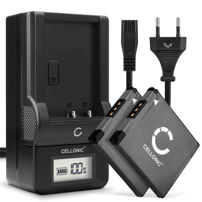 2x Canon PowerShot SX430 IS Battery + Charger 600mAh from CELLONIC