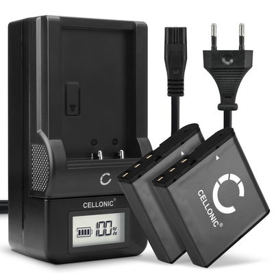 2x Akku + Laturi kameraan Besteker F301, 302S, HDV-D328, HDV-VD2, HDV-Z28, DDV-V6, DDV-V8, HDV-301S FHD - NP-40 (950mAh, 3.7V) tuotemerkiltä CELLONIC