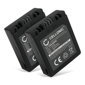 2x Akku kameraan Panasonic Lumix DMC-FZ20, Lumix DMC-FZ5, DMC-FZ10, DMC-FZ3, DMC-FC20, DMC-FZ4 - CGA-S002e CGR-S002 DMW-BM7 (700mAh, 7.4V) tuotemerkiltä CELLONIC
