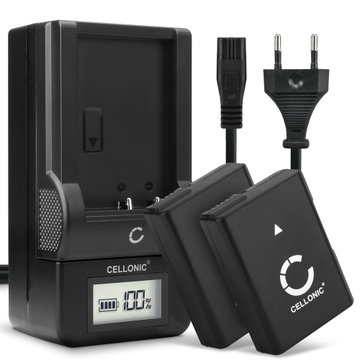 2x akku + Laturi kameraan Nikon D5600 D5500 D5300 D5200 D5100 D3400 D3300 D3100 CoolPix P7800 P7700 P7100 - 1050mAh vaihtoakku EN-EL14, MH-24