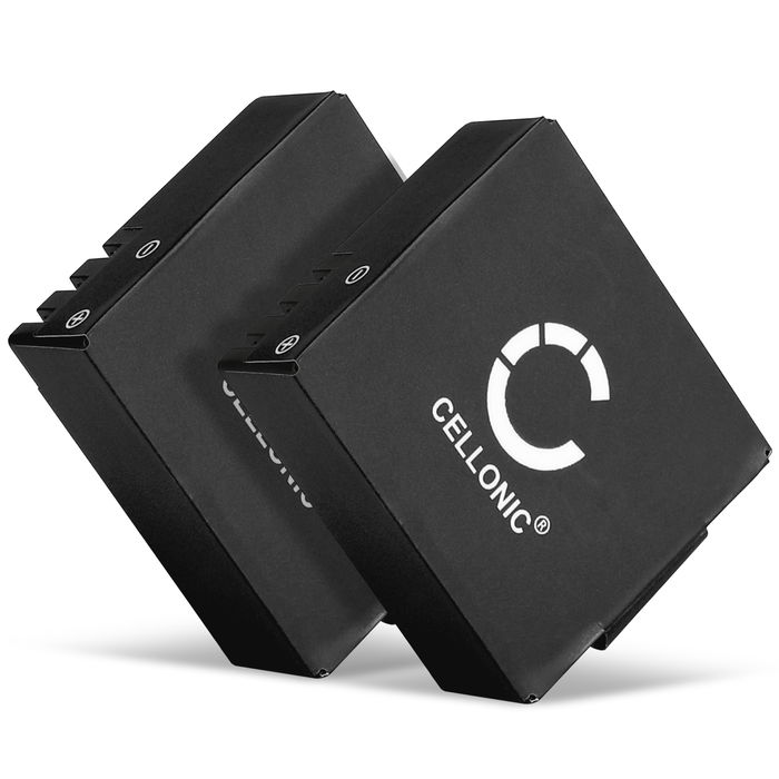 2x Cellonic Akku Rollei ActionCam 425 900mAh, Vaihtoakku Replacement Battery