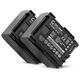 2x Akku BP-807 BP-809 BP-819 BP-827 (890 mAh, 7,4 V)