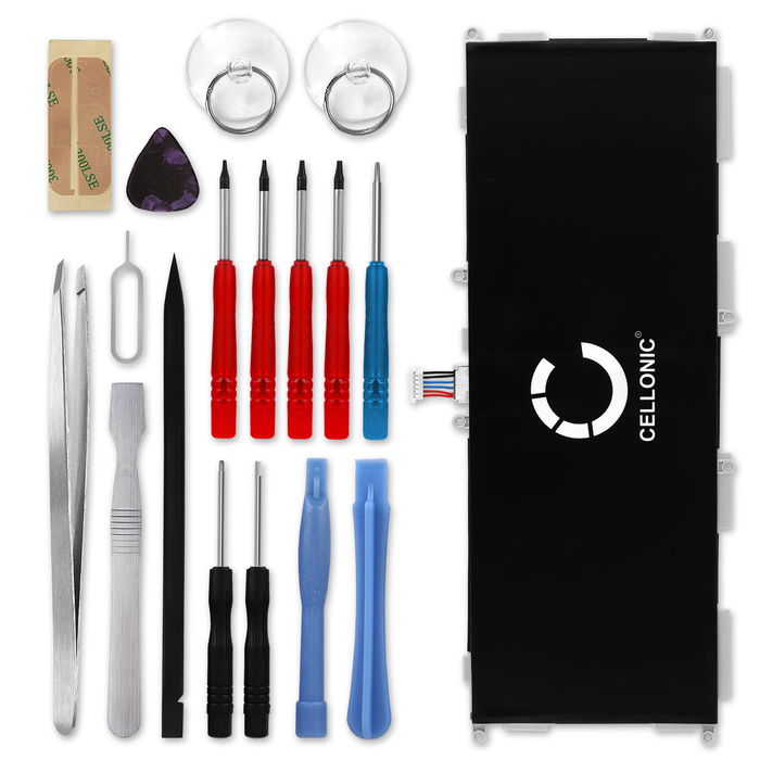 Samsung SM-T530 Galaxy Tab 4 10.1 vaihtoakku + Työkalusarja 17 osaa tuotemerkiltä CELLONIC. 6000mAh tabletin akku