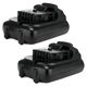 2x Akku DCB127, DCB121,DCB123, DCB123, DCB125 (2000 mAh, 10,8 V)