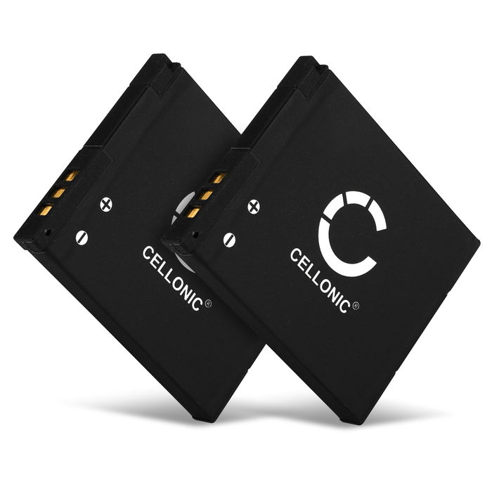 2x Akku kameraan Panasonic Lumix DMC-SZ3 DMC-SZ10 DMC-XS1 DMC-SZ8 DMC-SZ9 DMC-FS50 DMC-F5 DMC-XS3 - DMW-BCL7 DMW-BCL7e (600mAh, 3.7V) tuotemerkiltä CELLONIC