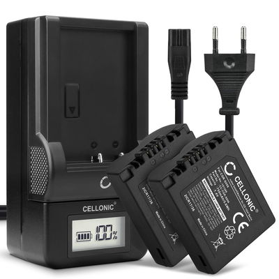 2x akku + Laturi kameraan Panasonic Lumix FZ18, FZ28, FZ50, FZ30, FZ35, FZ38, FZ8, FZ7, CGR-S006 - 750mAh vaihtoakku CGA-S006, DMW-BMA7, BC-DC5 DE-A43B DE-A44A