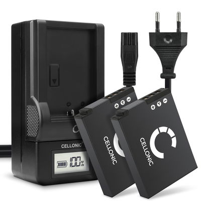 2x Akku + Laturi kameraan Nikon CoolPix A900 W300 AW130 S9900 S9700 S9500 S9300 S9100 S8200 S6300 AW100s AW110s EN-EL12 - EN-EL12 (1100mAh, 3.7V) tuotemerkiltä CELLONIC